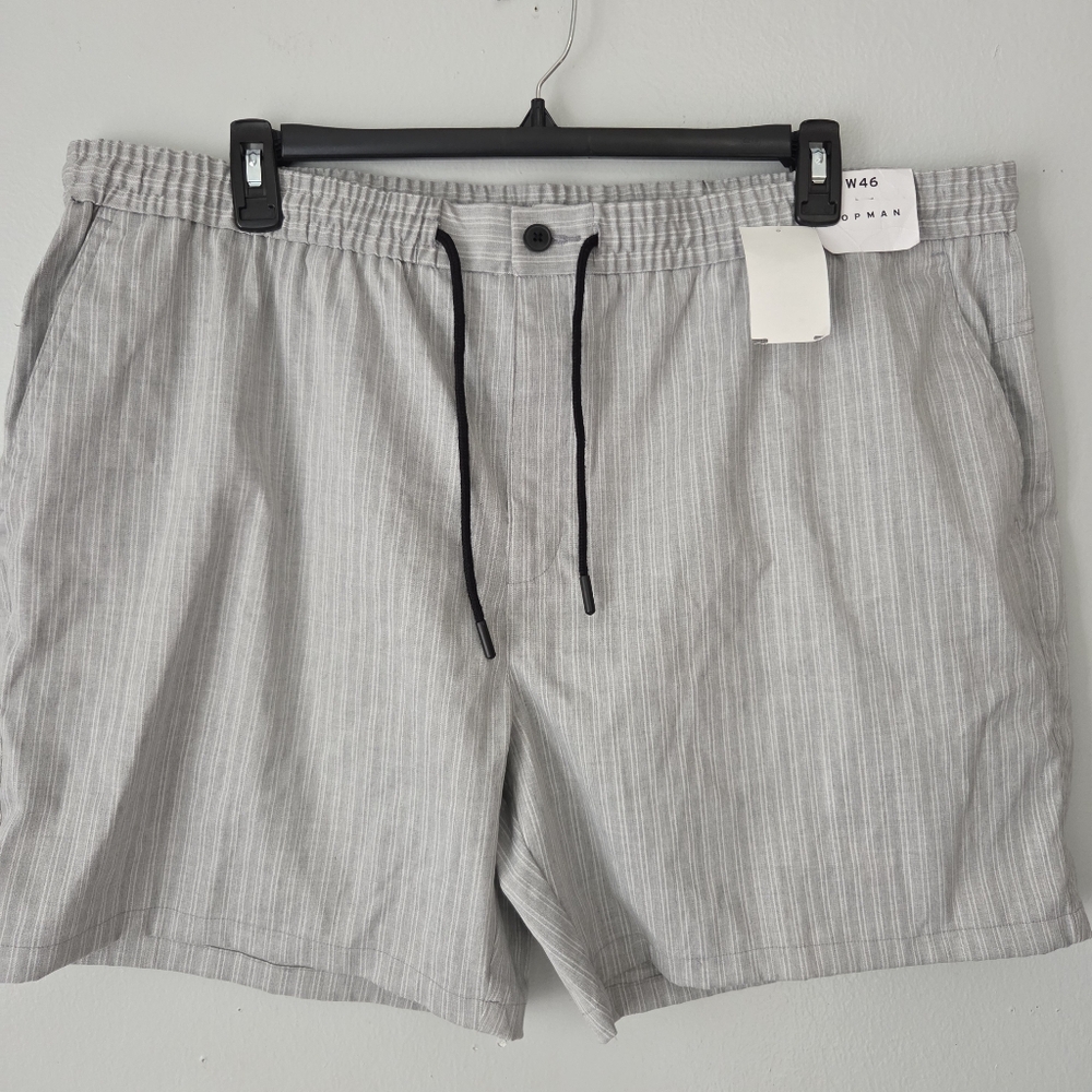 Topman Gray Textured Shorts